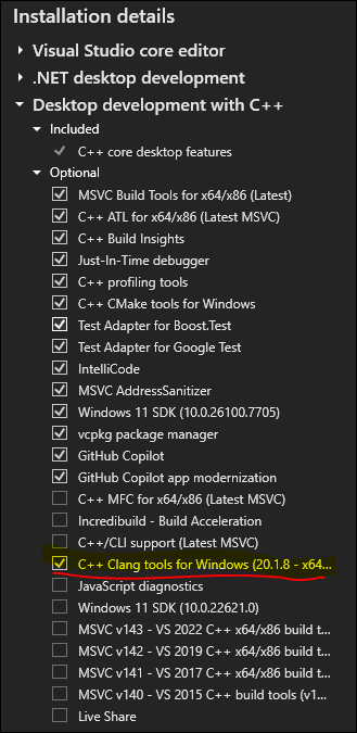 Enable clang tools for Windows.